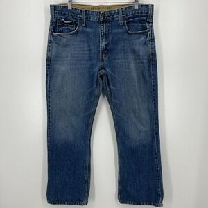 Levi's Strauss Signature Jeans Men's Size 36x30 Blue Low Boot Cotton Western